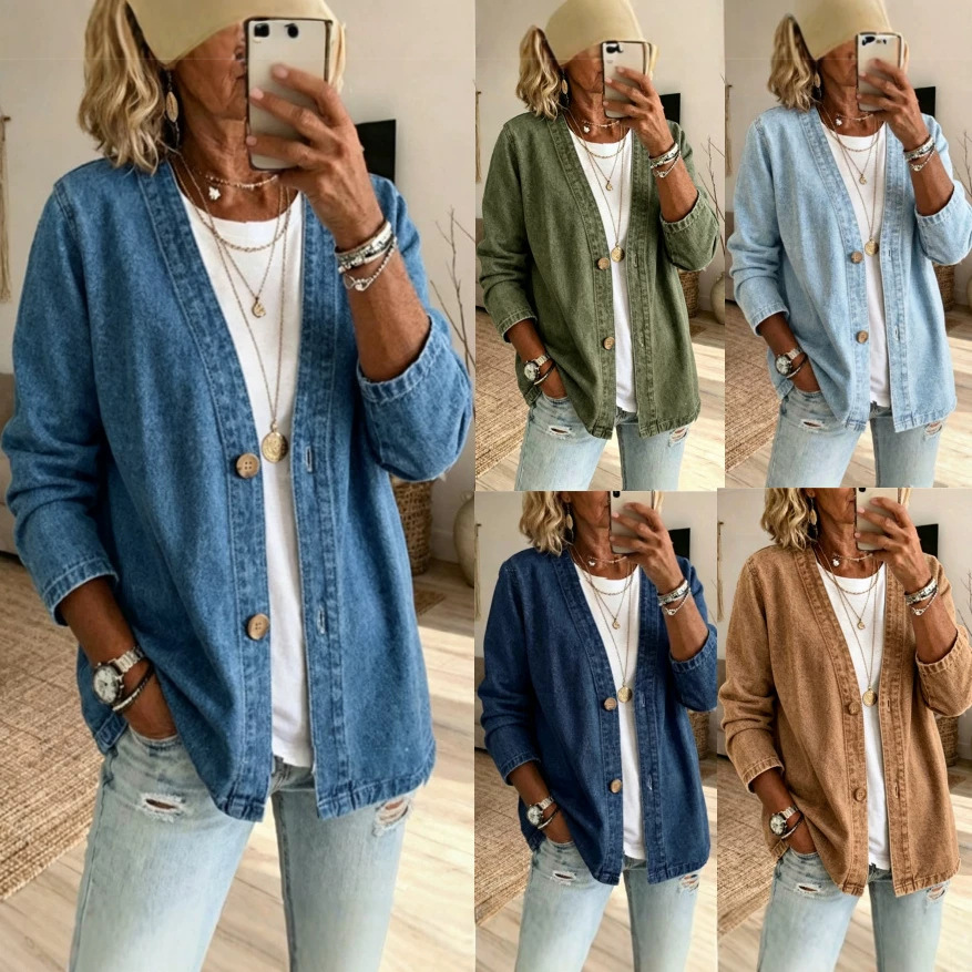 Women'S Fashion Denim Jacket - Women Spring Autumn Denim Cardigans Jackets