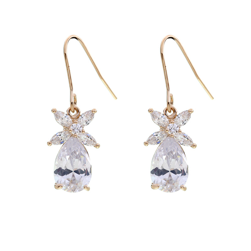 Women'S Fashion E Commerce - Copper inlaid zircon flower real gold