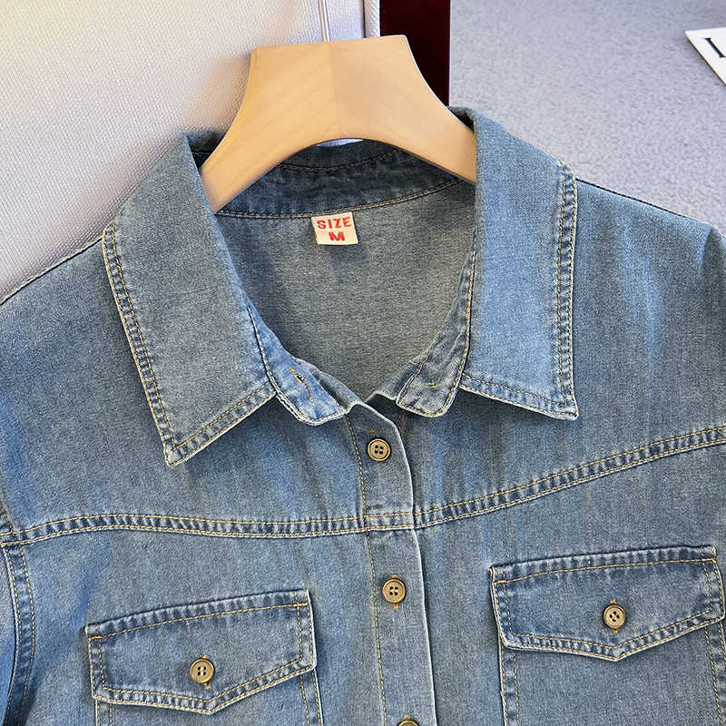 Retro Denim Shirt For Women Su - огляд і ціна Women'S Fashion Denim Jacket