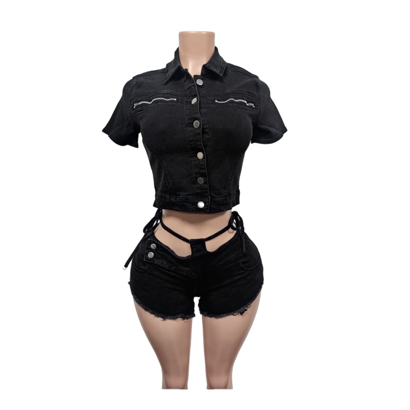 Sexy Denim 2 Piece Sets Women  - огляд і ціна Women'S Fashion Denim Jacket