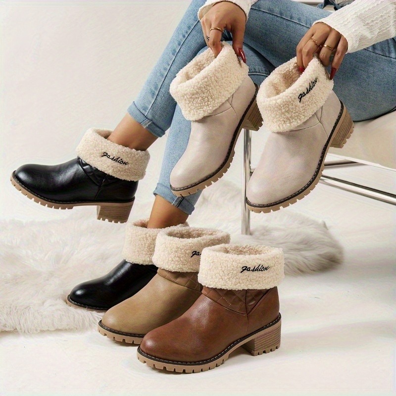 Winter New Foldable Cuff Fleec - огляд і ціна Women Fashion Online