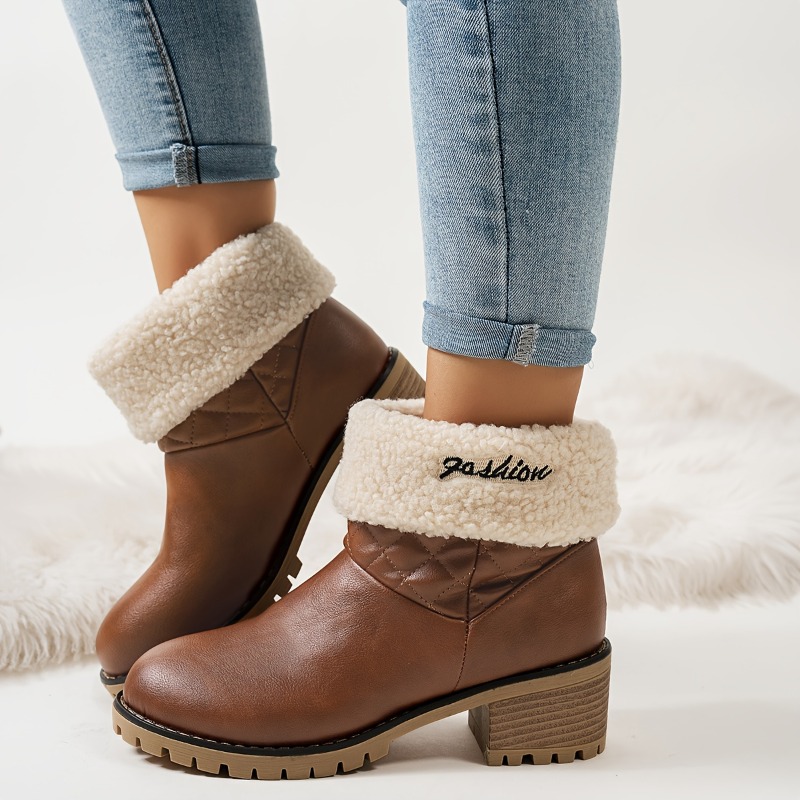 Winter New Foldable Cuff Fleec - огляд і ціна Women Fashion Online