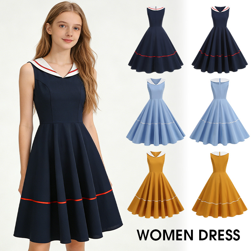 50s 60s Vintage Navy Style Dr - огляд і ціна Women'S Fashion Of The 60S