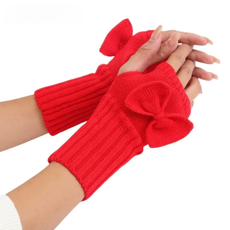 Knit Bow Fingerless Gloves – S - огляд і ціна Women'S Fashion Gloves