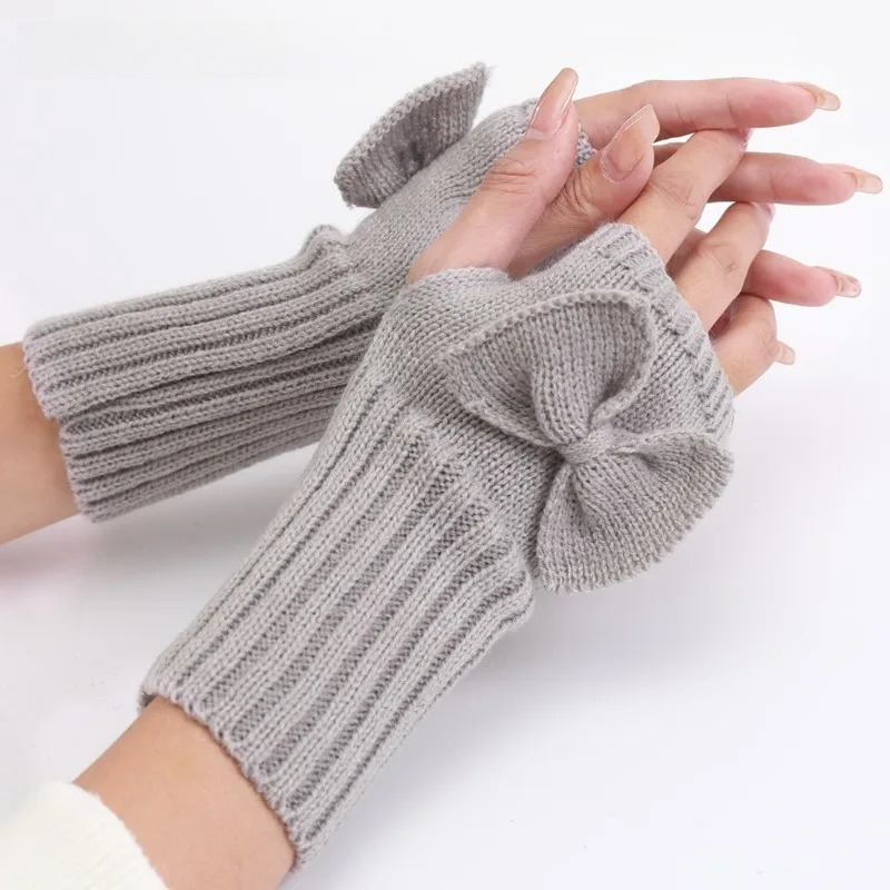 Knit Bow Fingerless Gloves – S - огляд і ціна Women'S Fashion Gloves