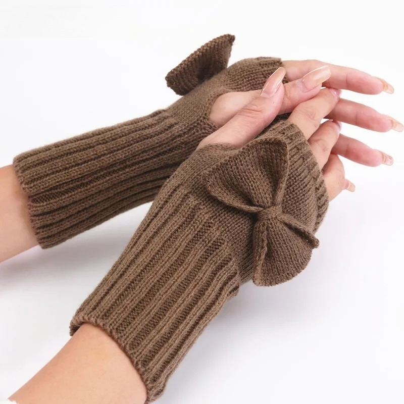 Knit Bow Fingerless Gloves – S - огляд і ціна Women'S Fashion Gloves