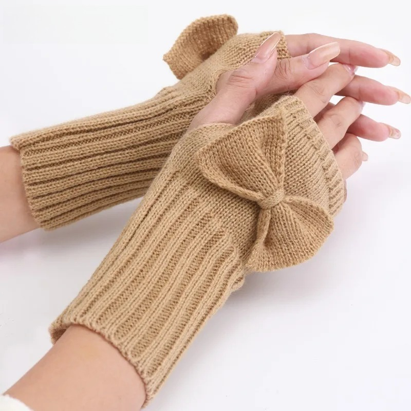 Knit Bow Fingerless Gloves – S - огляд і ціна Women'S Fashion Gloves