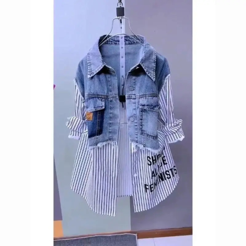 Design Stitching Women Jackets - огляд і ціна Women'S Fashion Denim Jacket