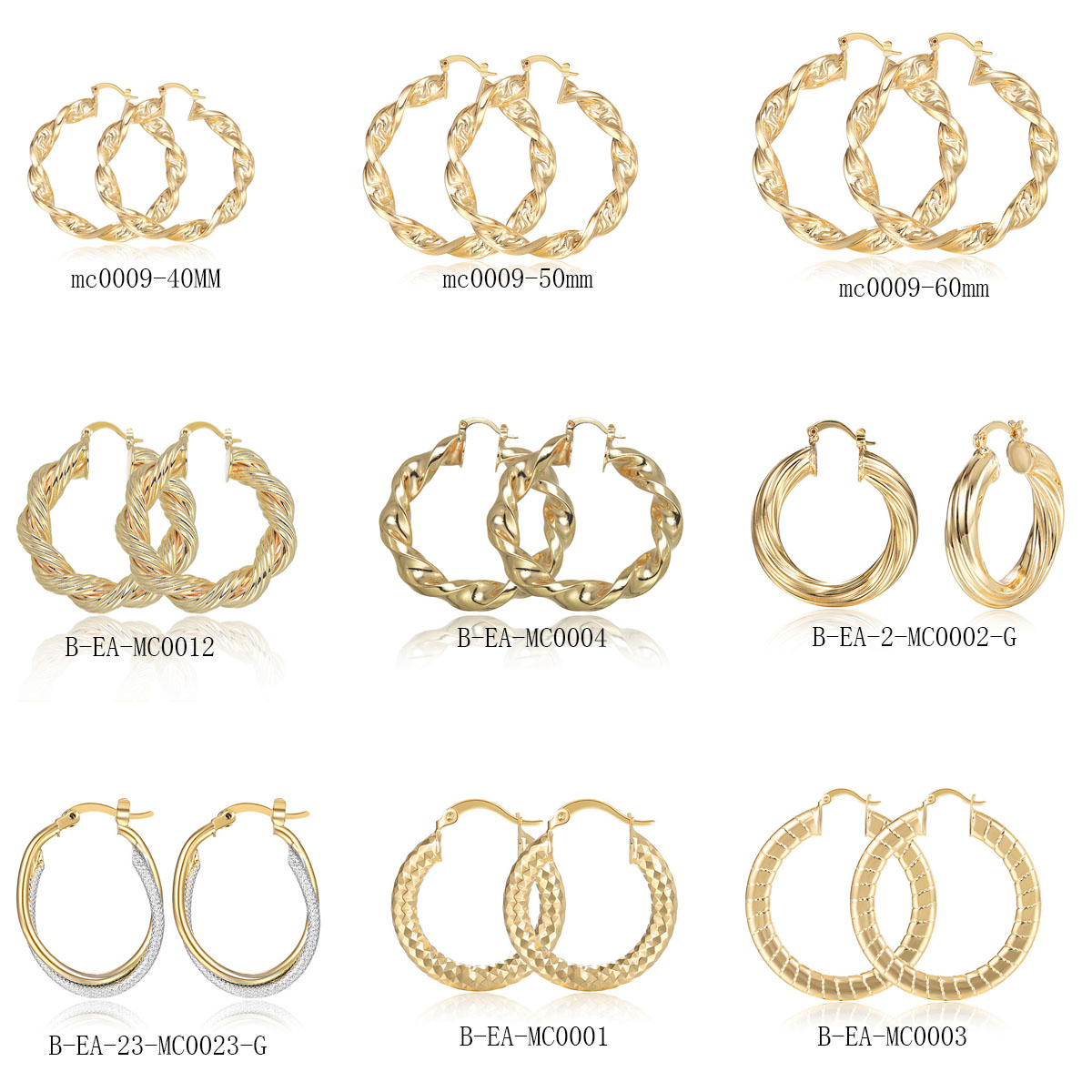 9 Pairs 18K Gold Plated Copper - огляд і ціна Women'S Fashion Website