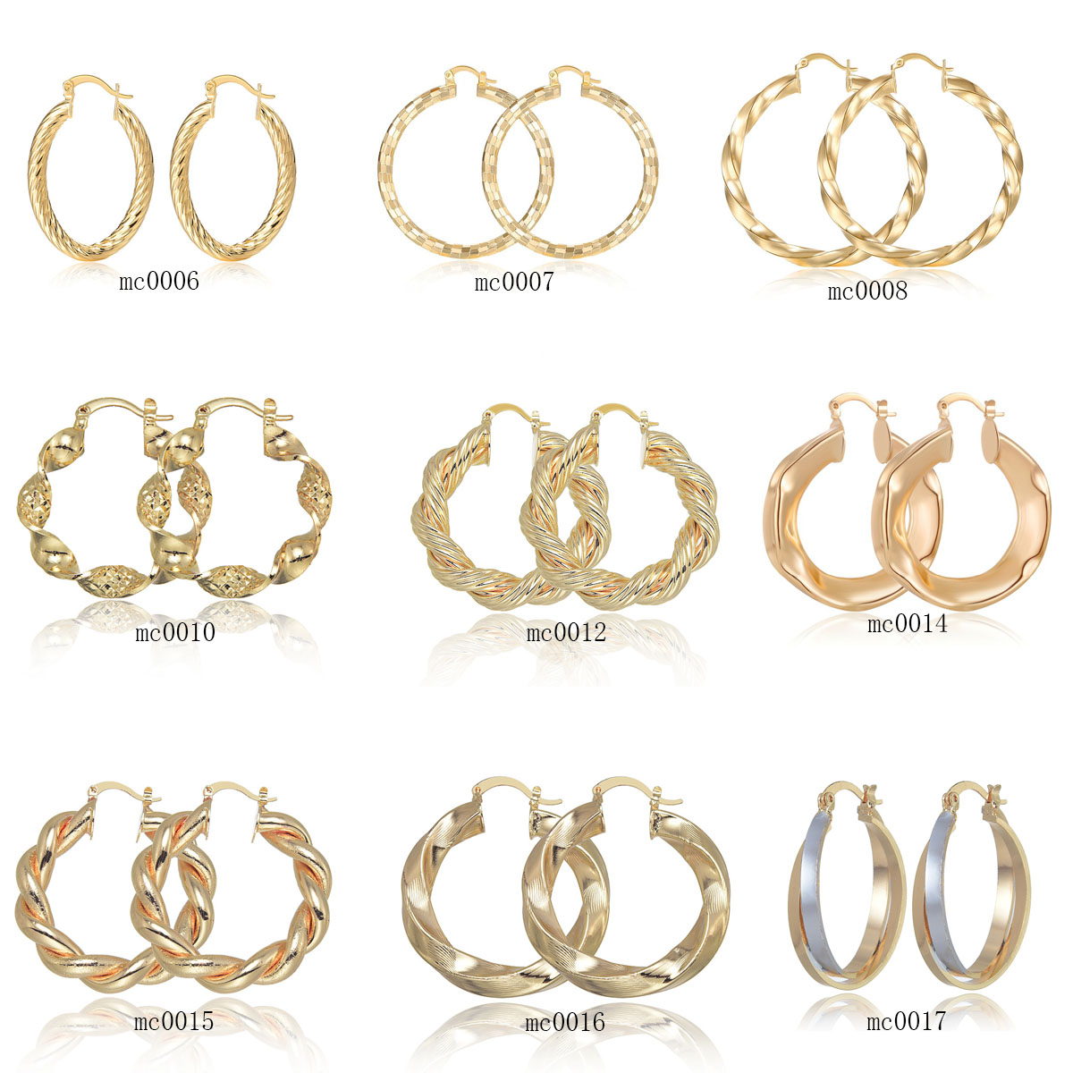 9 Pairs 18K Gold Plated Copper - огляд і ціна Women'S Fashion Website