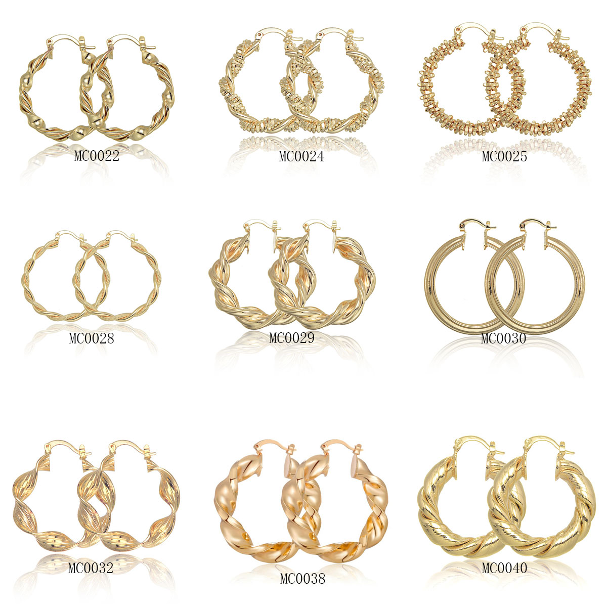 9 Pairs 18K Gold Plated Copper - огляд і ціна Women'S Fashion Website