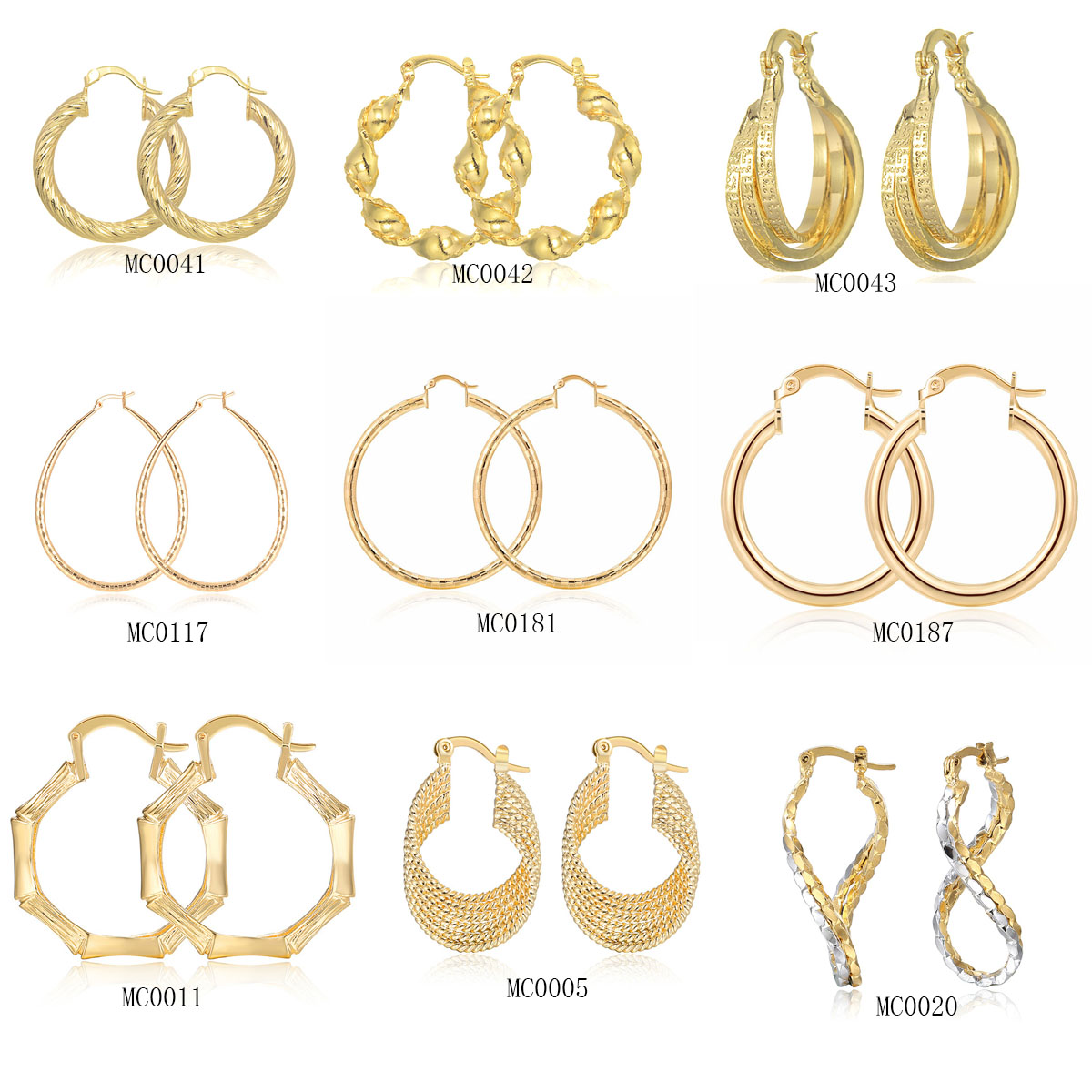 9 Pairs 18K Gold Plated Copper - огляд і ціна Women'S Fashion Website