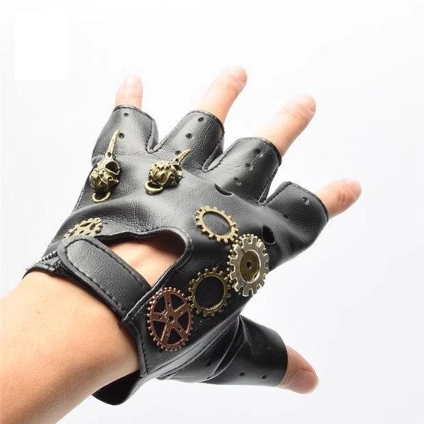 Steampunk PU Leather Fingerles - огляд і ціна Women'S Fashion Gloves