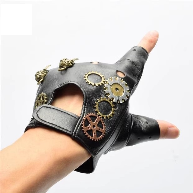 Steampunk PU Leather Fingerles - огляд і ціна Women'S Fashion Gloves