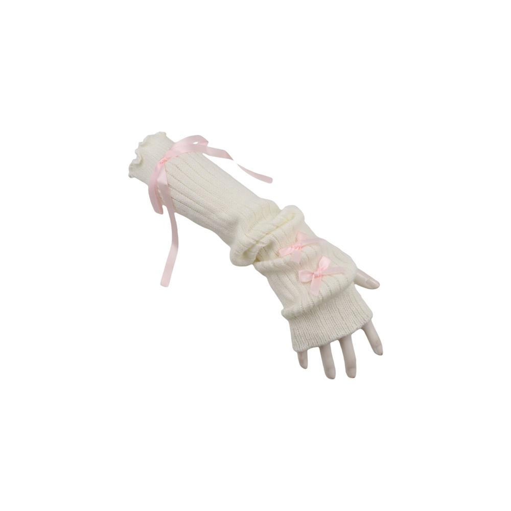 Streetwear Elastic Knitted Bow - огляд і ціна Women'S Fashion Gloves