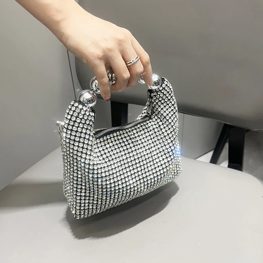 Shiny Silver Rhinestone Clutch - огляд і ціна Women'S Fashion Boutique