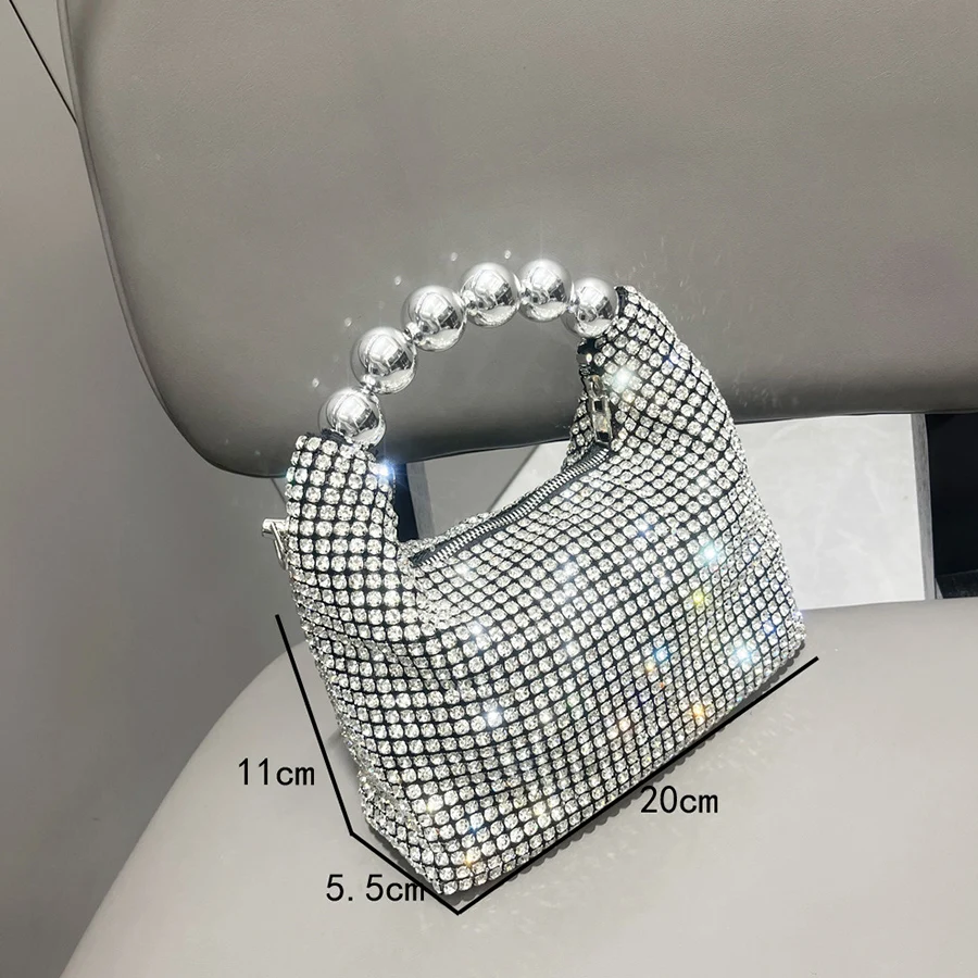 Shiny Silver Rhinestone Clutch - огляд і ціна Women'S Fashion Boutique
