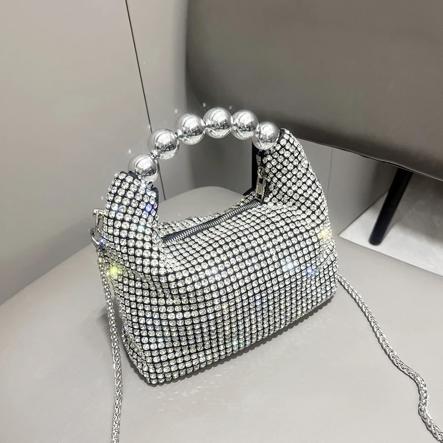Shiny Silver Rhinestone Clutch - огляд і ціна Women'S Fashion Boutique