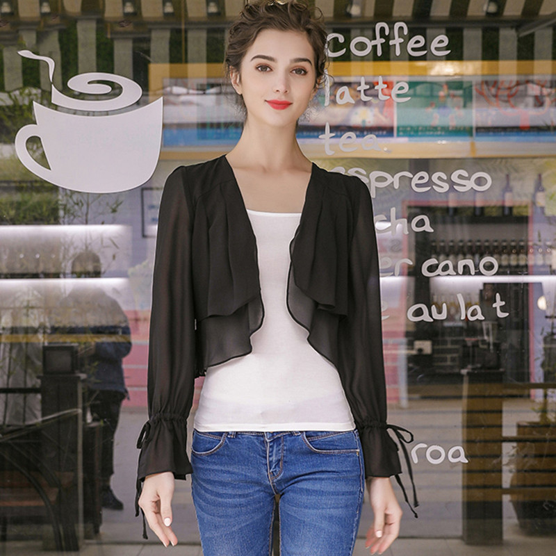 Women Ruffled Sleeve thin chif - огляд і ціна Kimono Cardigan Women