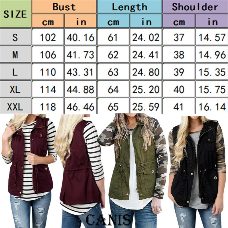 Fashion Women Vest Olive Cargo - огляд і ціна Women'S Fashion Utility Jacket