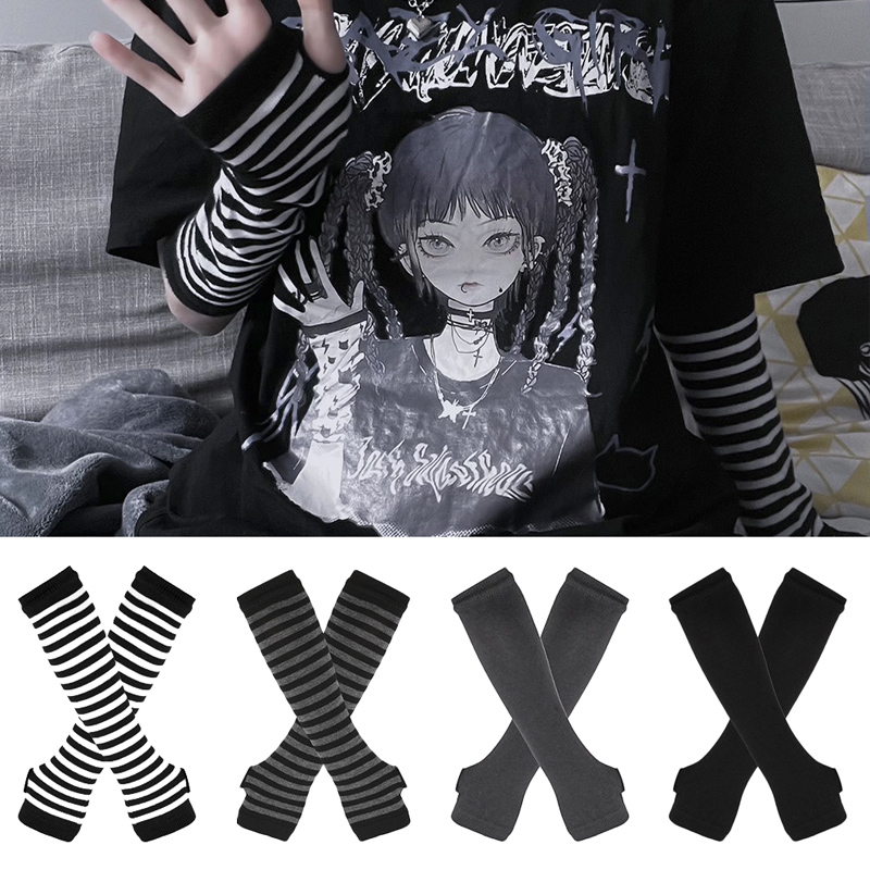 Women Long Sleeve Gothic Strip - огляд і ціна Women'S Fashion Gloves