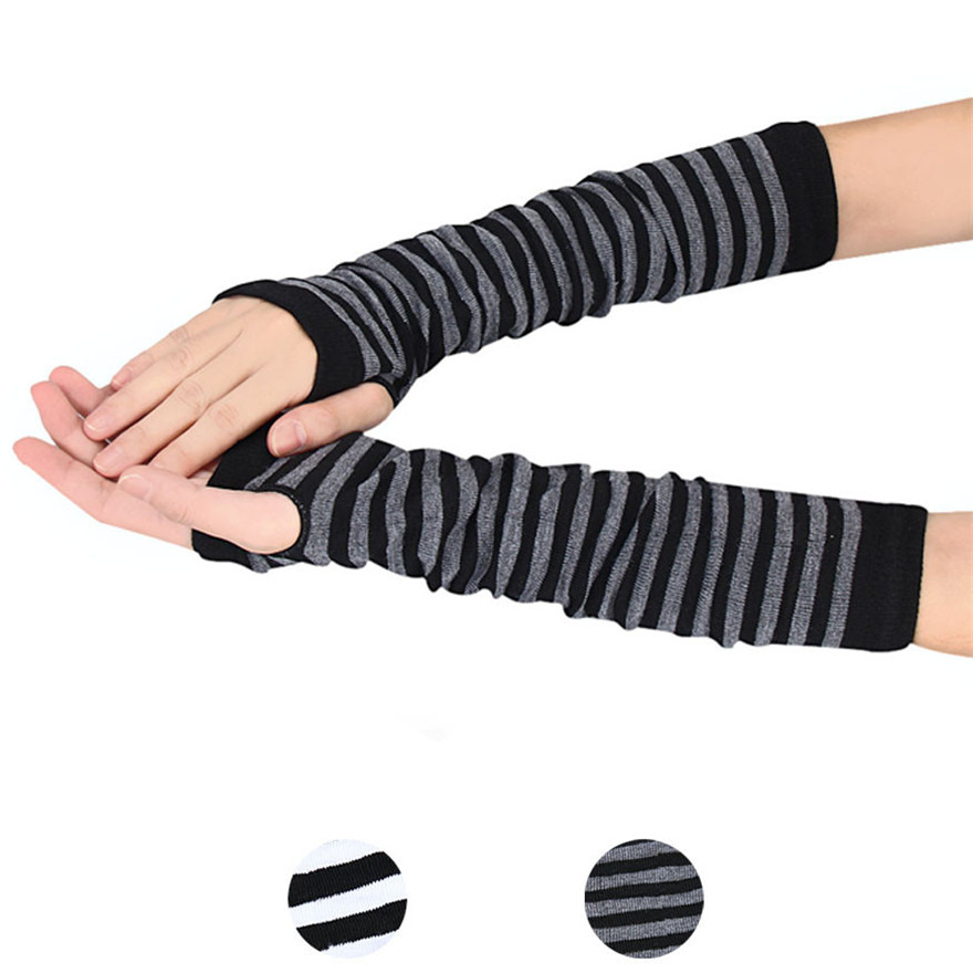 Women Long Sleeve Gothic Strip - огляд і ціна Women'S Fashion Gloves