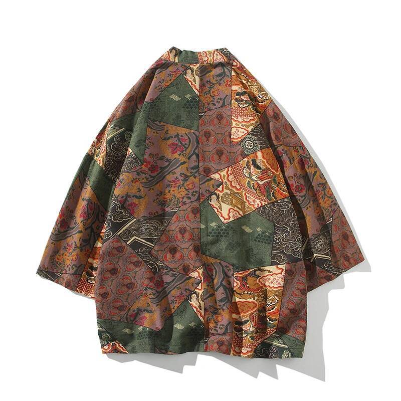 Ethnic Style Print Yukata Men  - огляд і ціна Kimono Cardigan Women