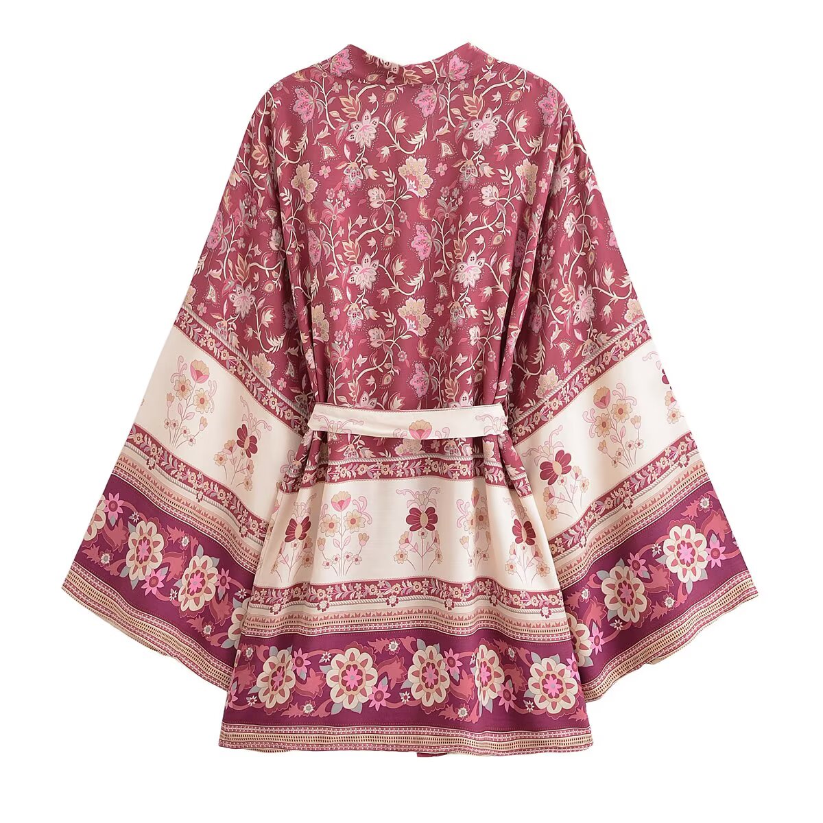 2022 BOHO Women Contrast Flowe - огляд і ціна Kimono Cardigan Women